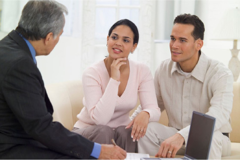 Couple Sitting with Counsellor for Rapid Access Counselling